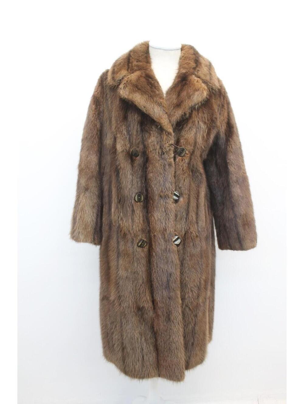 Mint Natural Muskrat Fur Coat Jacket Women Woman Size 4-6 Small